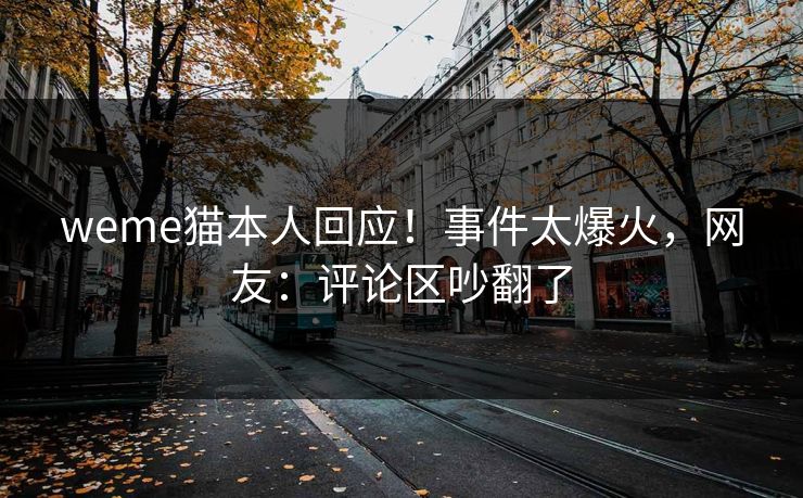 weme猫本人回应！事件太爆火，网友：评论区吵翻了