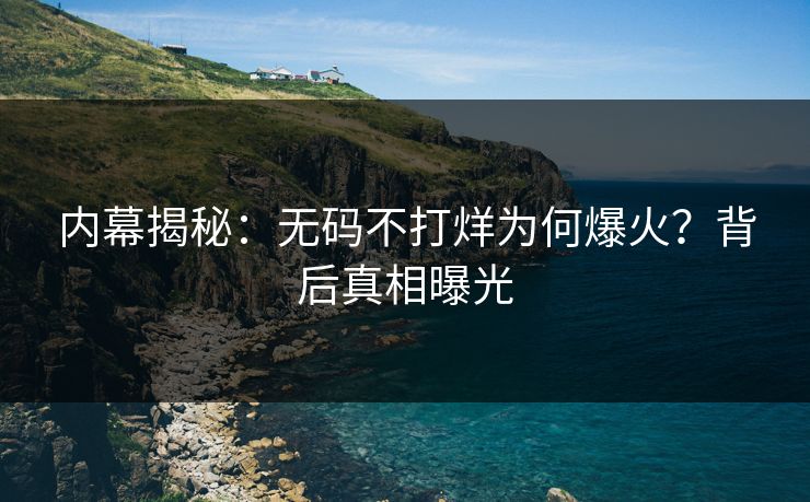 内幕揭秘：无码不打烊为何爆火？背后真相曝光