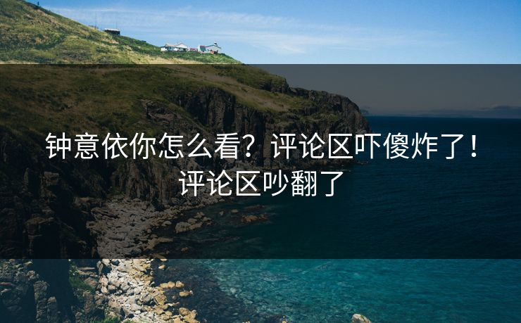 钟意依你怎么看？评论区吓傻炸了！评论区吵翻了