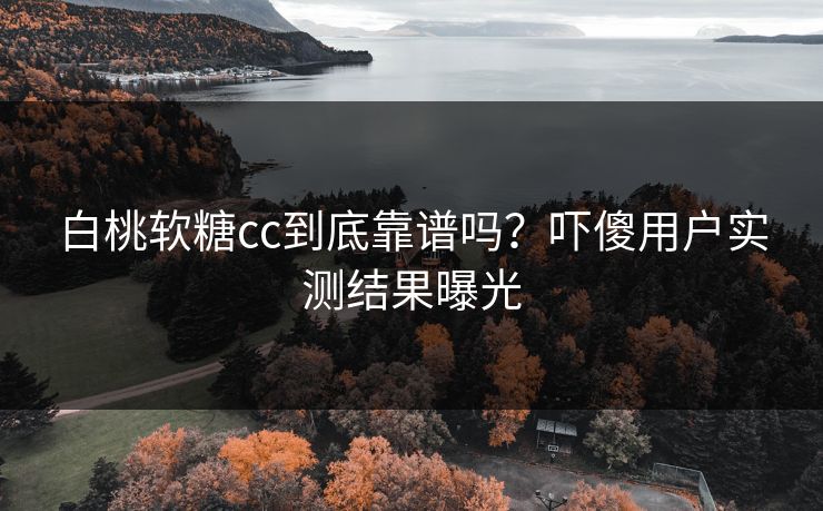 白桃软糖cc到底靠谱吗？吓傻用户实测结果曝光