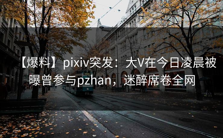 【爆料】pixiv突发：大V在今日凌晨被曝曾参与pzhan，迷醉席卷全网